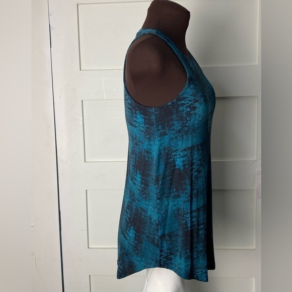 Josie Natori Tank Top Layering Elements DTB Turquoise Black Size XS - Picture 3 of 8